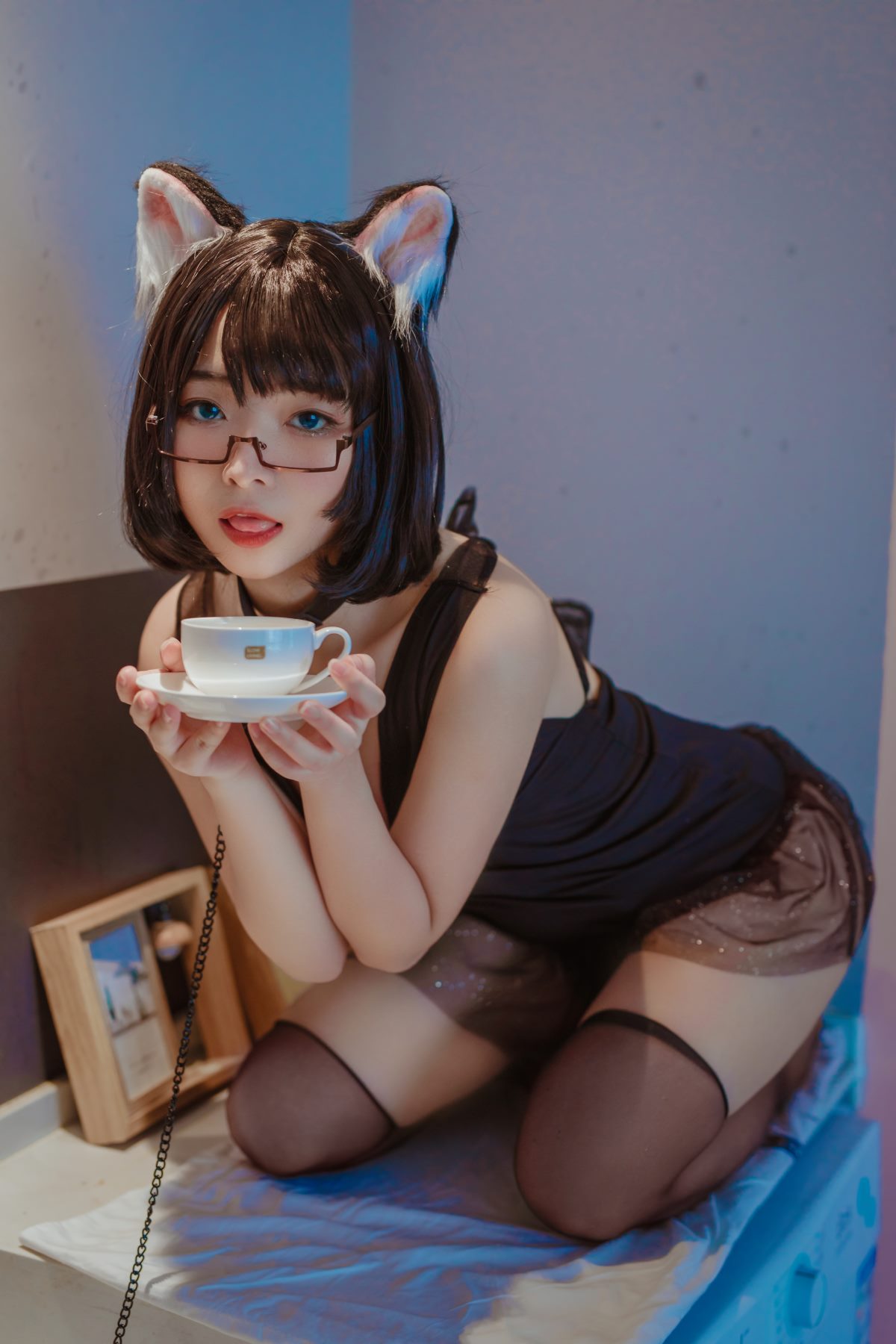 Coser@yuuhui玉汇 Vol 001 猫猫头黑裙子 0004 5328541945.jpg