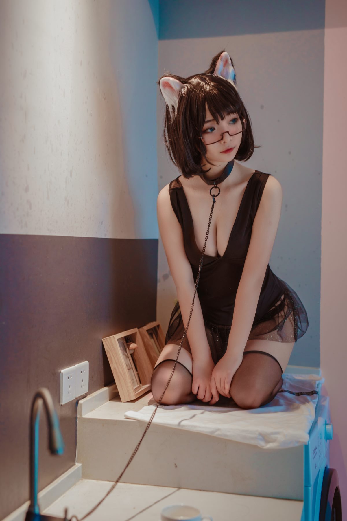 Coser@yuuhui玉汇 Vol 001 猫猫头黑裙子 0005 5339362330.jpg