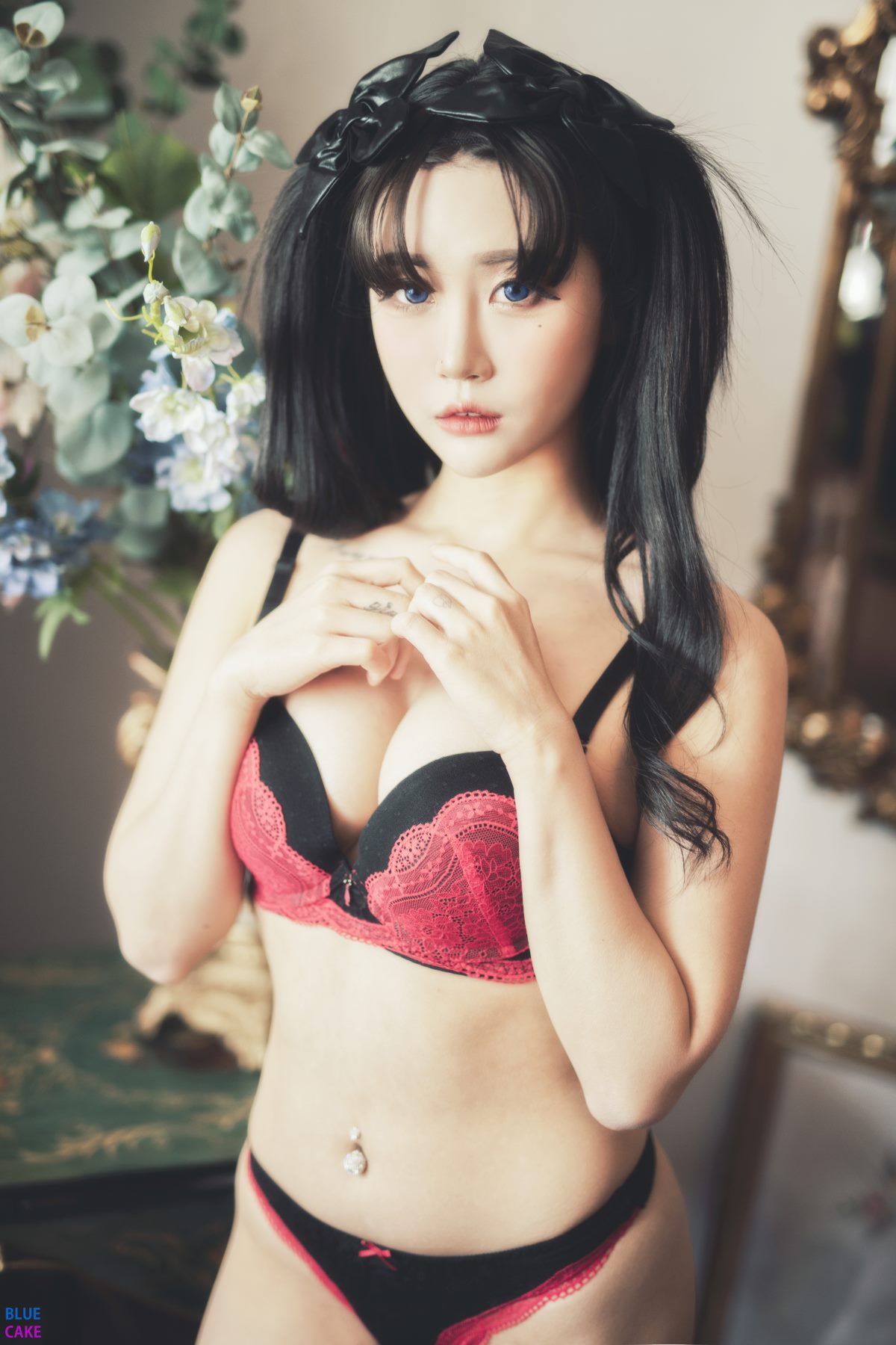 BLUECAKE Bomi 보미   Zia 지아 Fate Saber x Thosaka Rin Lingerie A 49 4195640957.jpg