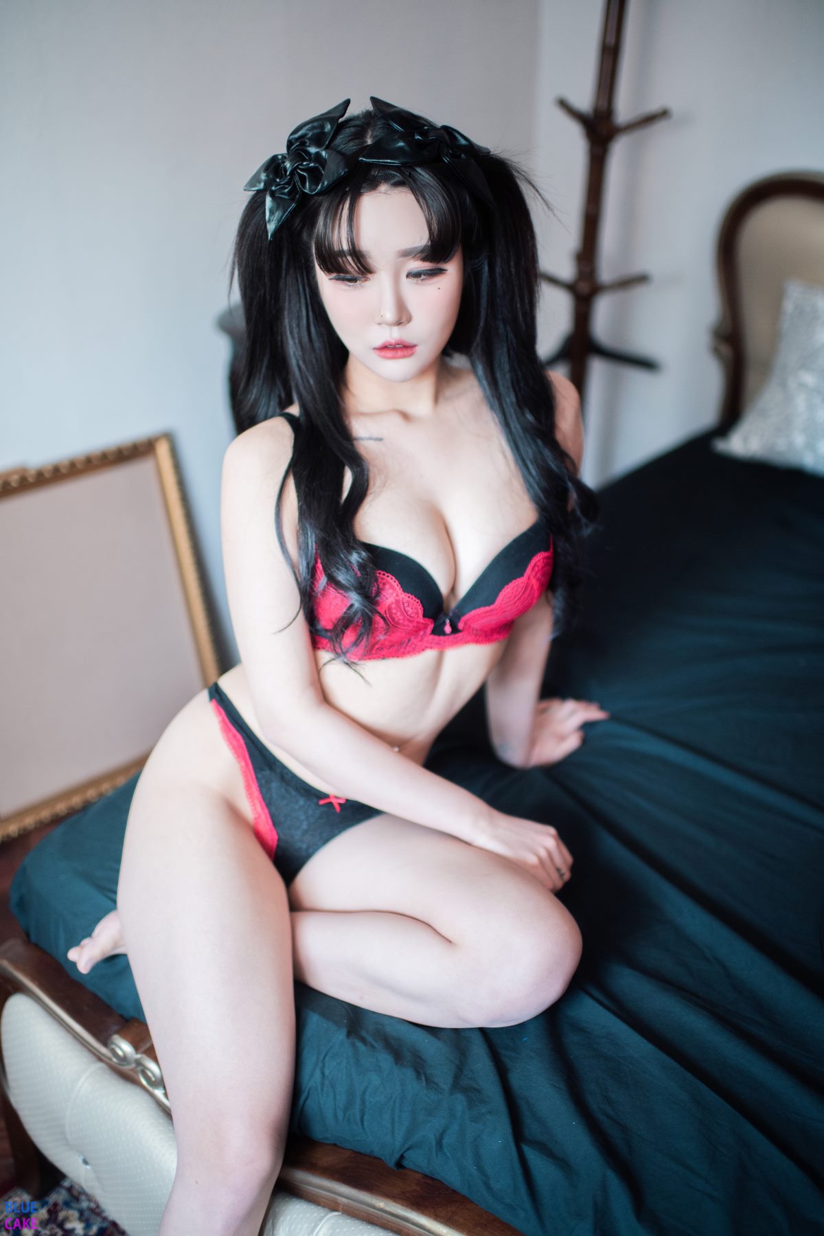 BLUECAKE Bomi 보미   Zia 지아 Fate Saber x Thosaka Rin Lingerie A 7 4626030573.jpg