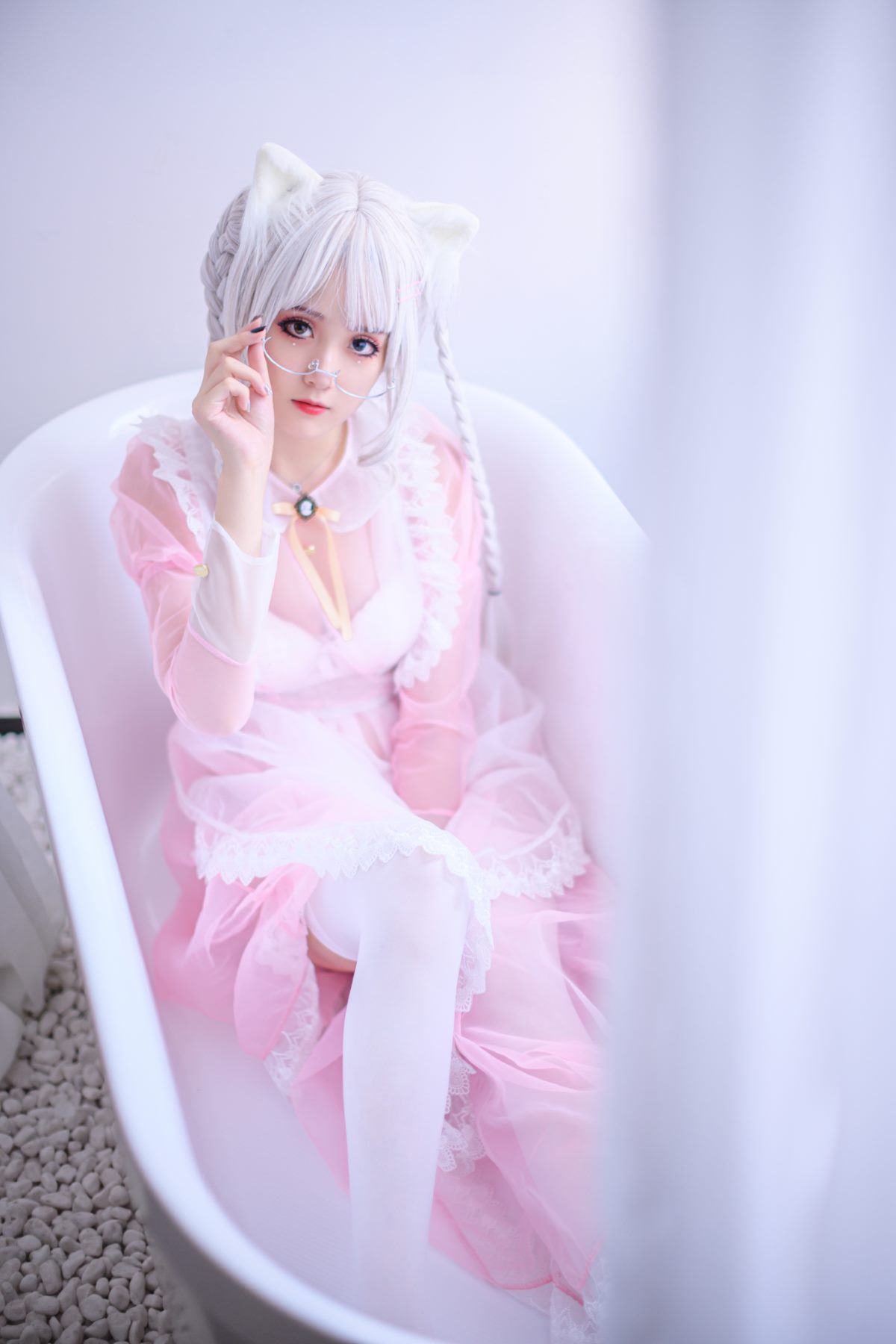 Coser@Akisoso秋楚楚 Vol 023 粉色透明女仆 0006 9863544021.jpg