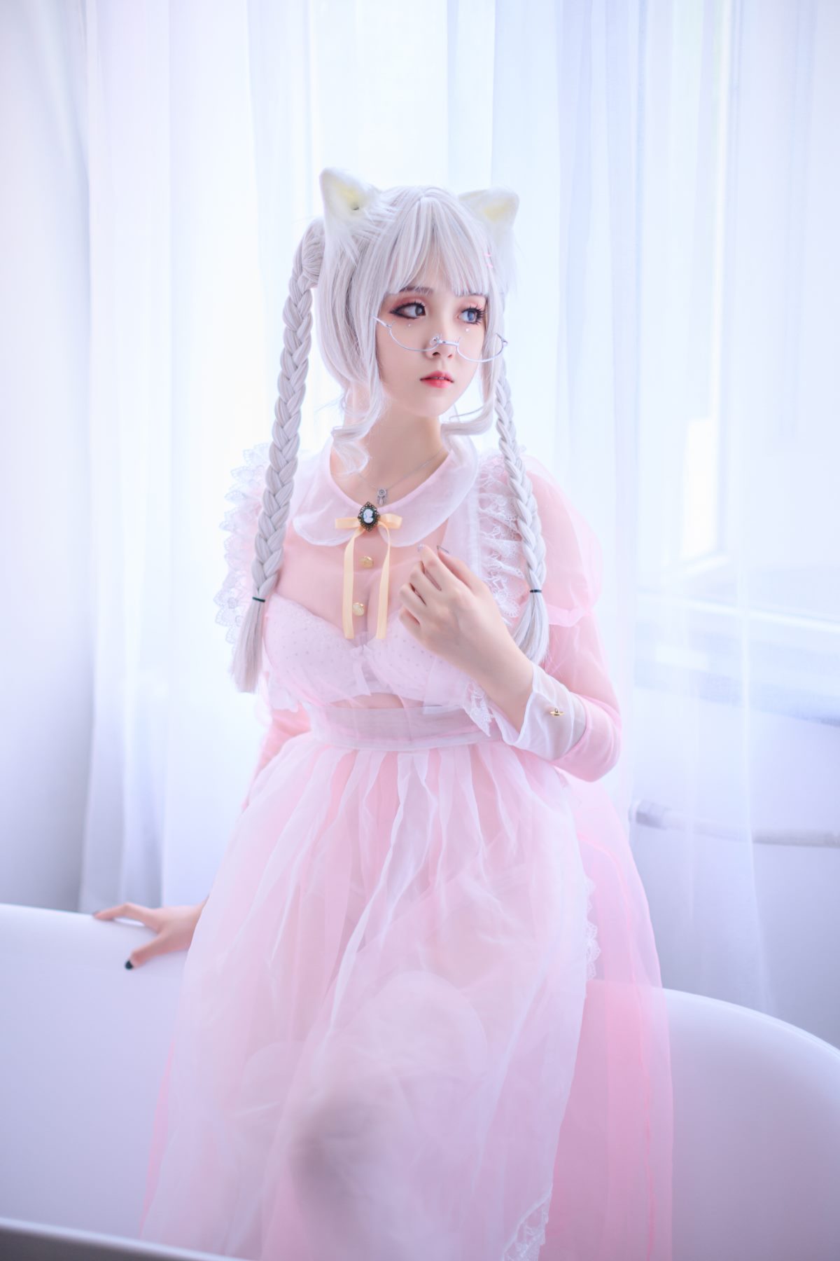 Coser@Akisoso秋楚楚 Vol 023 粉色透明女仆 0008 8909585175.jpg