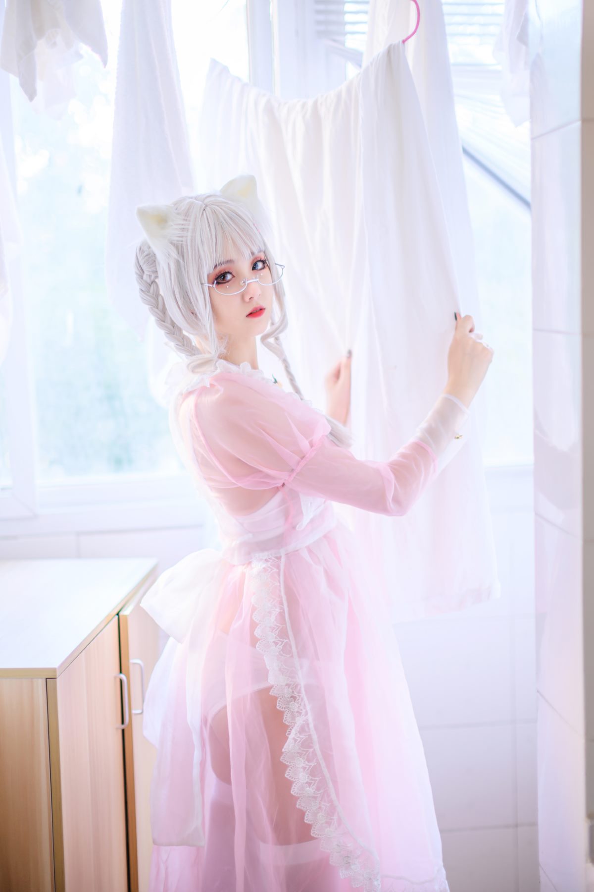 Coser@Akisoso秋楚楚 Vol 023 粉色透明女仆 0017 6767256787.jpg