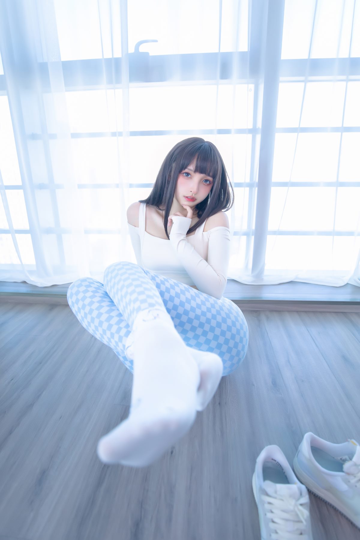 Coser@神楽坂真冬 Vol 083 蓝白格 0039 8610130691.jpg