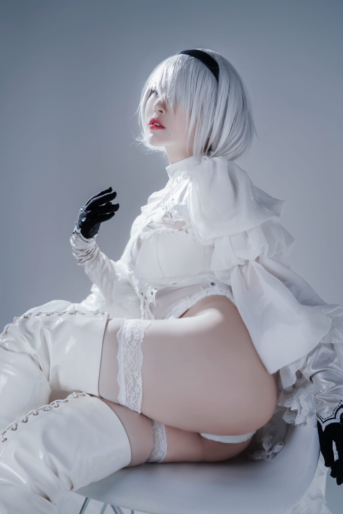 Coser@半半子 Vol 030 Automataヨルハ二号B型 白いドレス 0020 8203119091.jpg