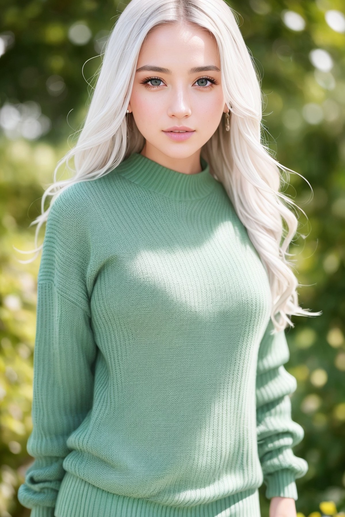 AIModel Vol.015 Wearing A Green Sweater