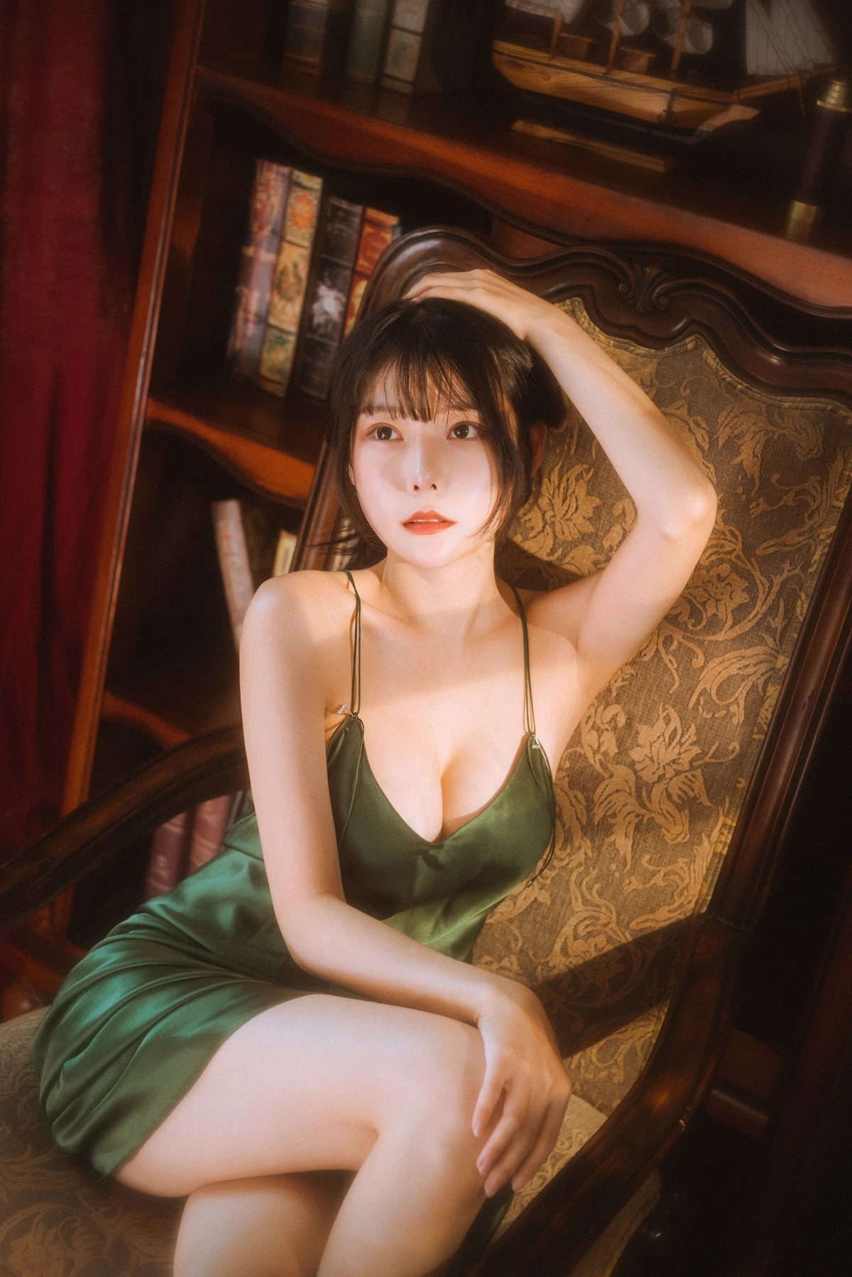 Coser@香草喵露露 Vol 046 杨枝甘露 绿色连衣裙 0027 8092234733.jpg