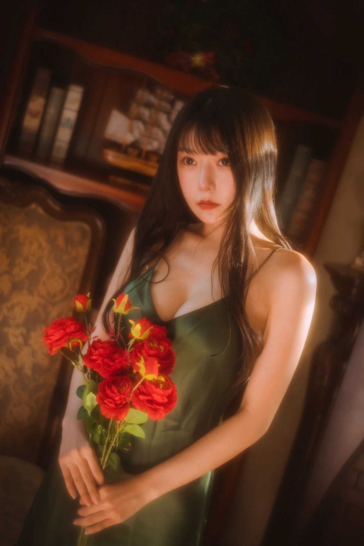 Coser@香草喵露露 Vol 046 杨枝甘露 绿色连衣裙 0028 9703795514.jpg