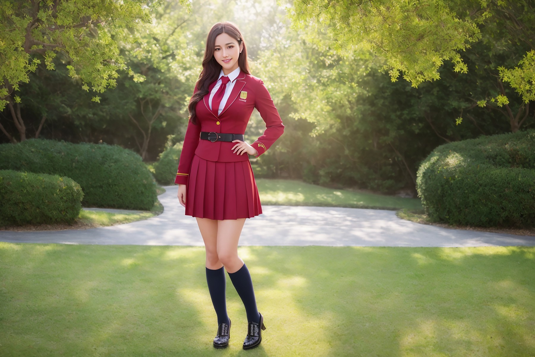 AIModel Vol 114 School Red Uniform 0001 3167450926.jpg