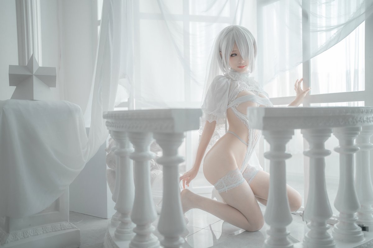 Coser@蠢沫沫 Vol 140 2B 白婚纱 0036 2592721989.jpg