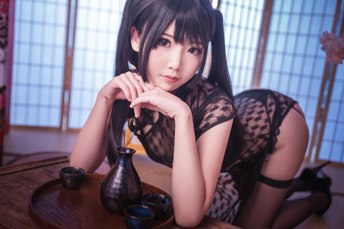 Coser@面饼仙儿 Vol 018 黑丝情趣旗袍 0006 0055337313.jpg