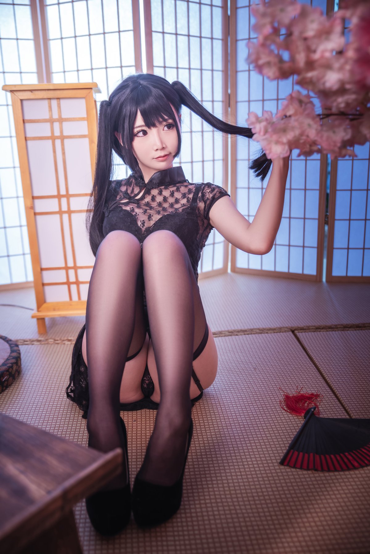 Coser@面饼仙儿 Vol 018 黑丝情趣旗袍 0007 5443440278.jpg