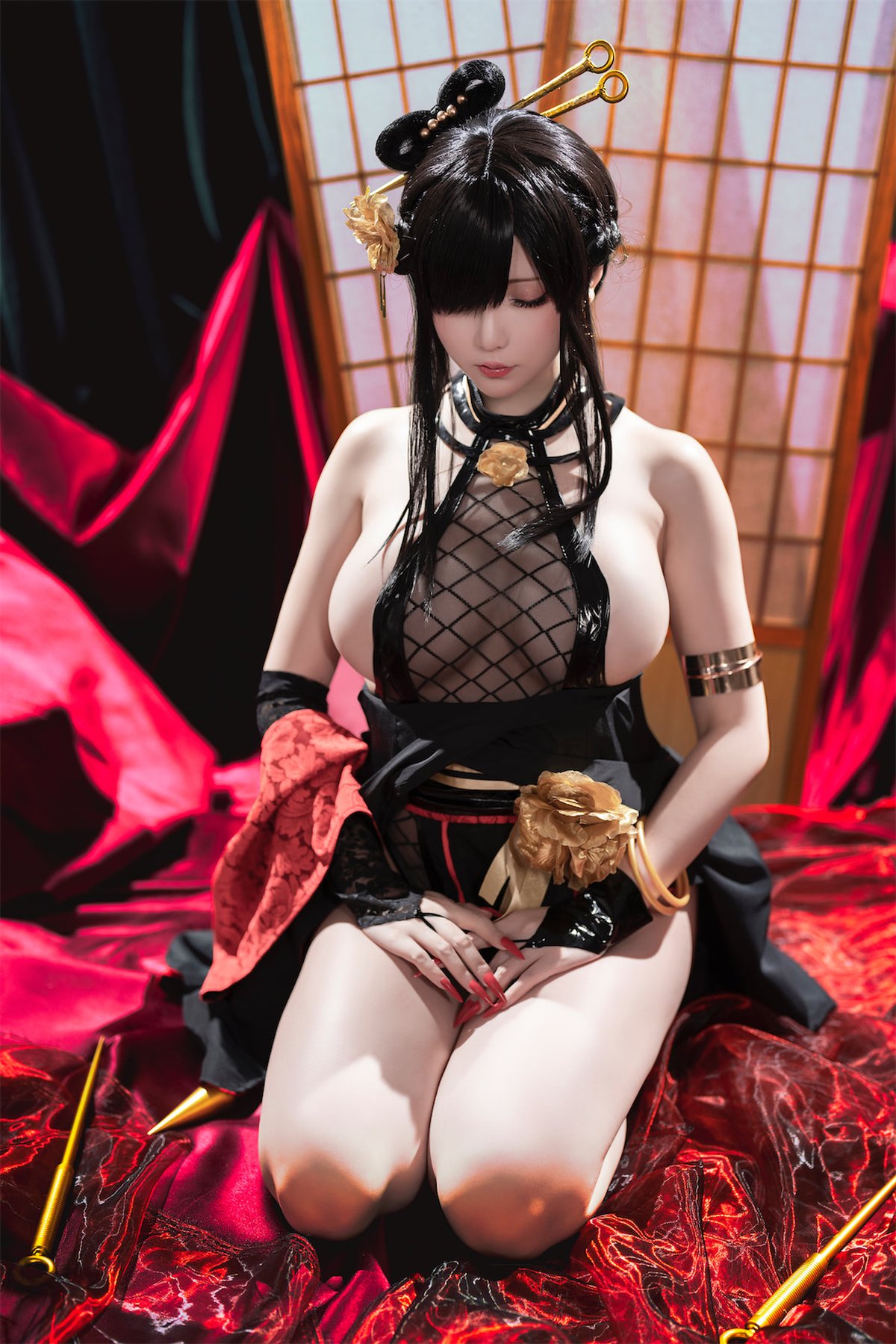 Coser@星之迟迟Hoshilily 圣诞节 约尔 同人和风战斗服 0021 2008244422.jpg