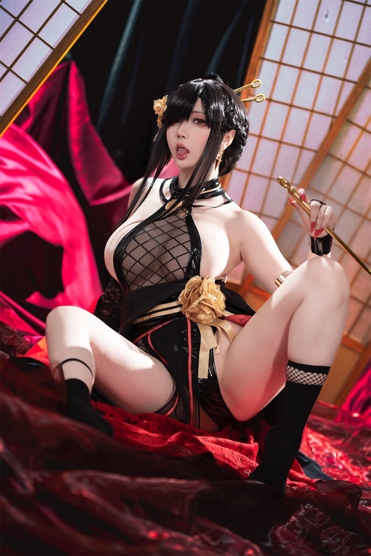 Coser@星之迟迟Hoshilily 圣诞节 约尔 同人和风战斗服 0032 8716457024.jpg