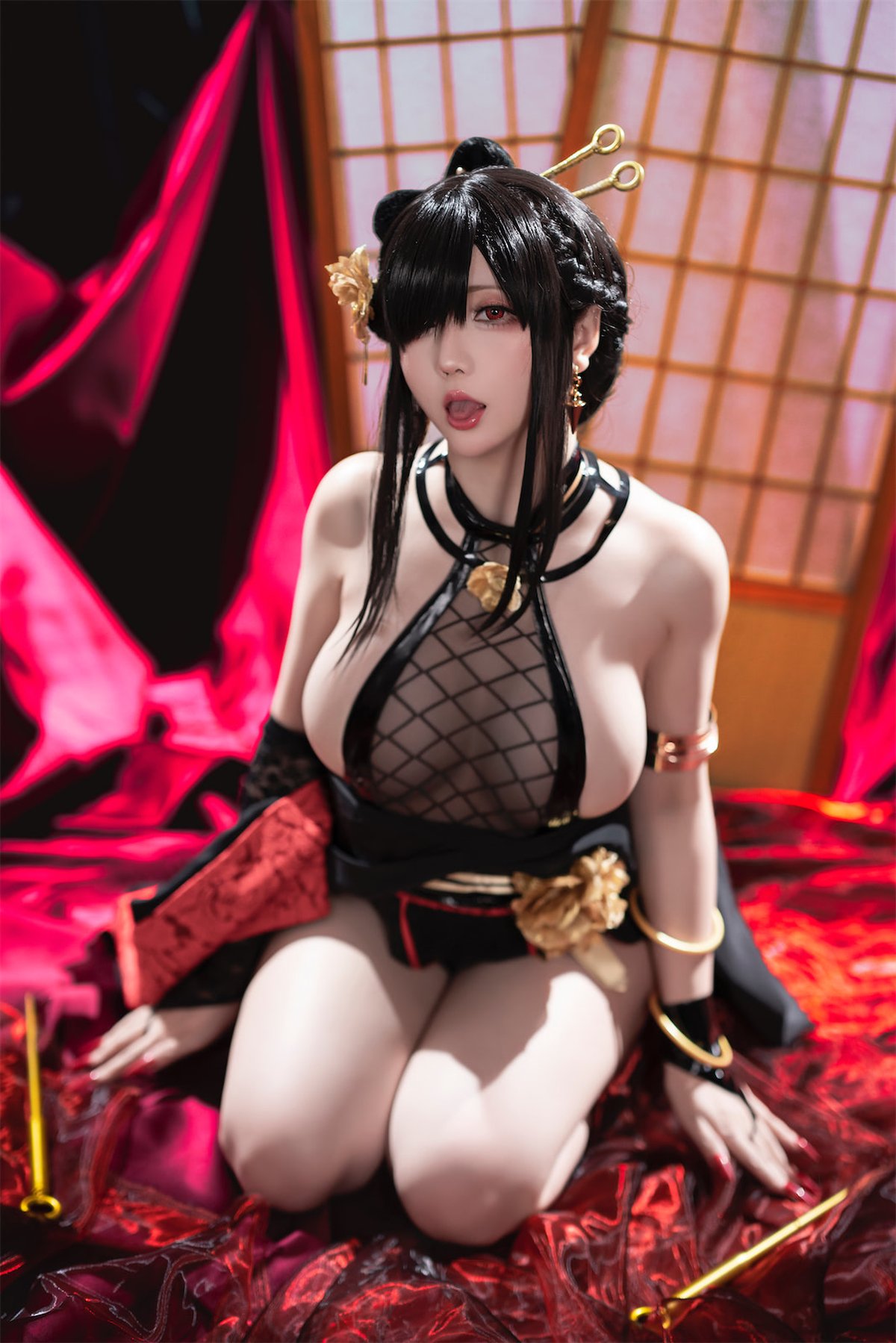 Coser@星之迟迟Hoshilily 圣诞节 约尔 同人和风战斗服 0078 1230979531.jpg