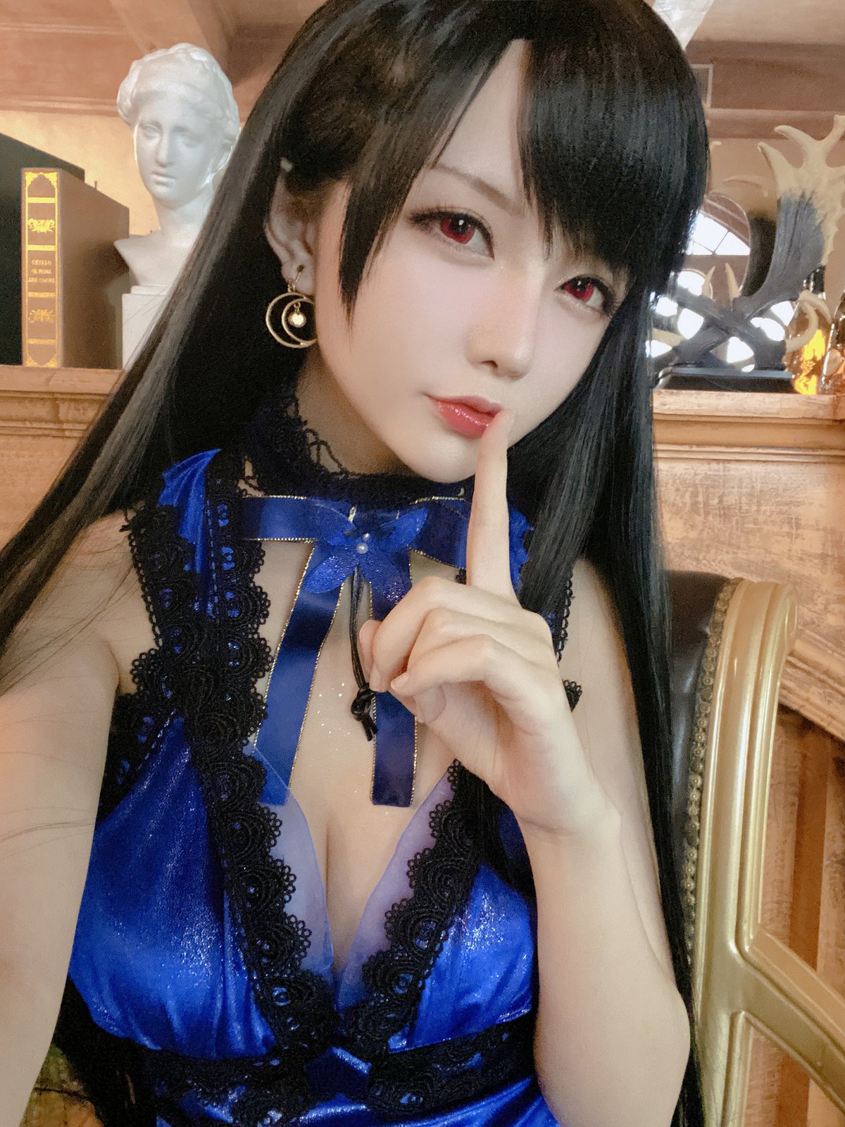 Coser@星之迟迟Hoshilily 蒂法蓝礼服 0034 6957683825.jpg