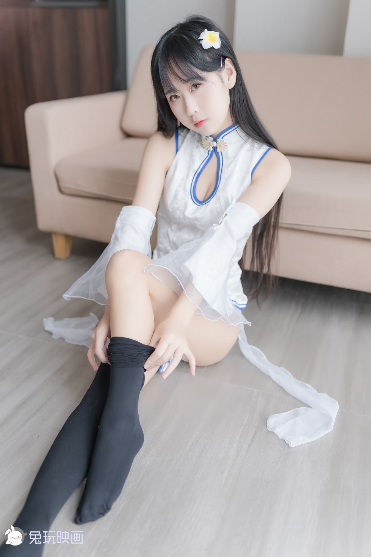 Coser@兔玩映画 Vol 046 白色旗袍 0017 7770635284.jpg