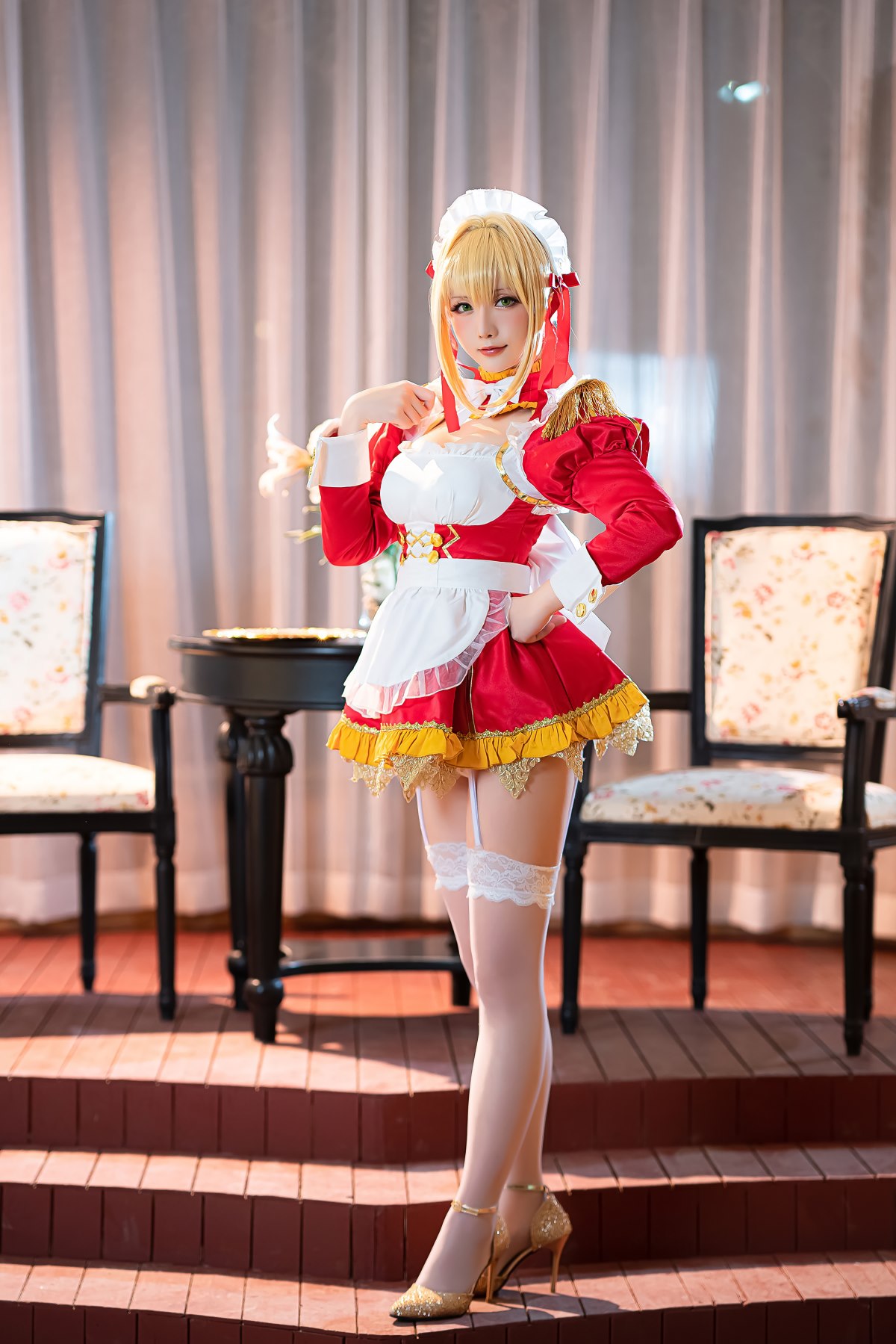 Coser@星之迟迟Hoshilily Nero Claudius maid FGO 0001 3639708829.jpg