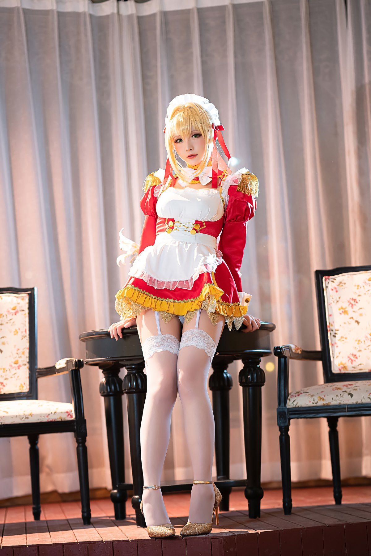 Coser@星之迟迟Hoshilily Nero Claudius maid FGO 0004 8359574855.jpg