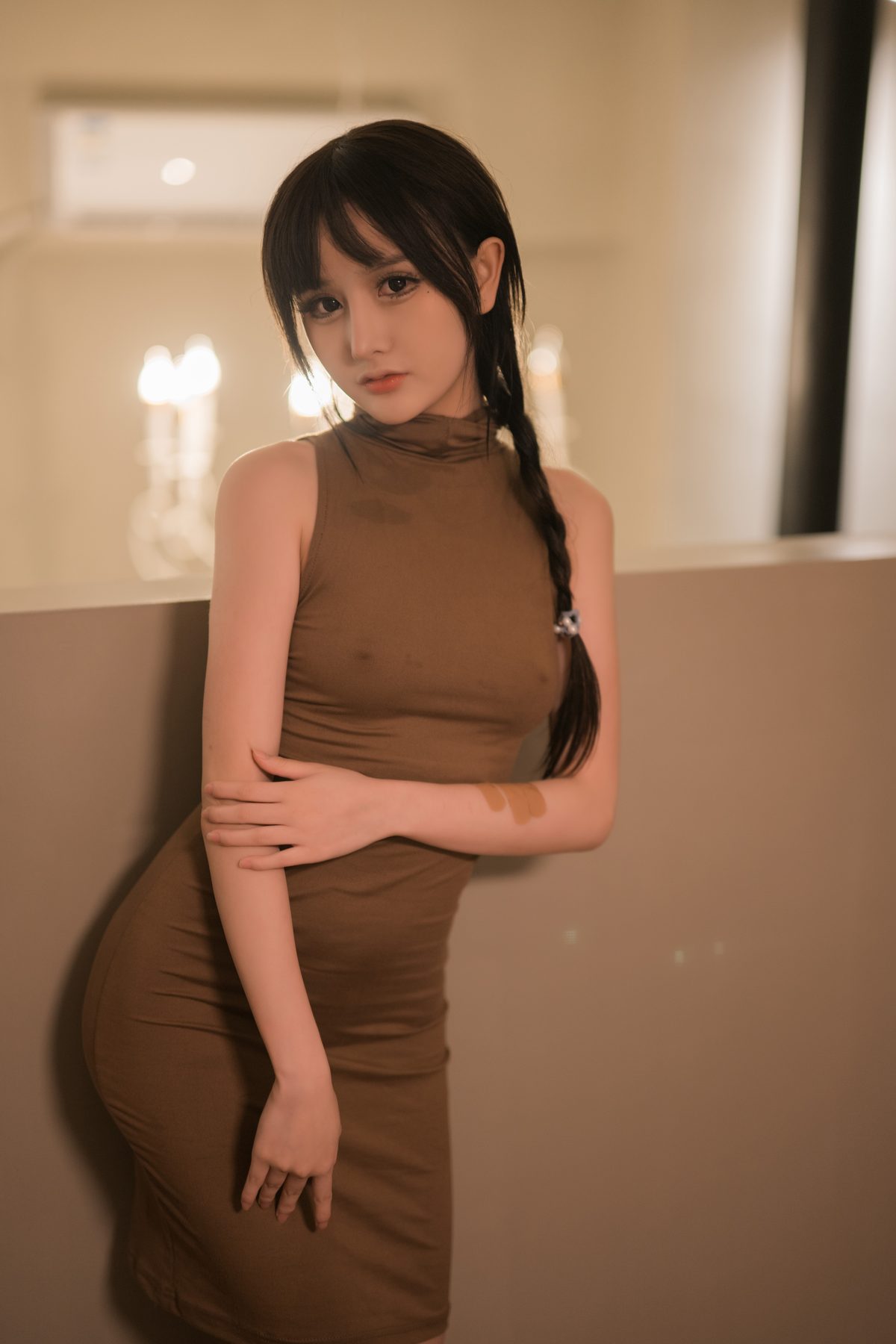 Coser@您的蛋蛋 凸点棕裙 0007 8079423189.jpg