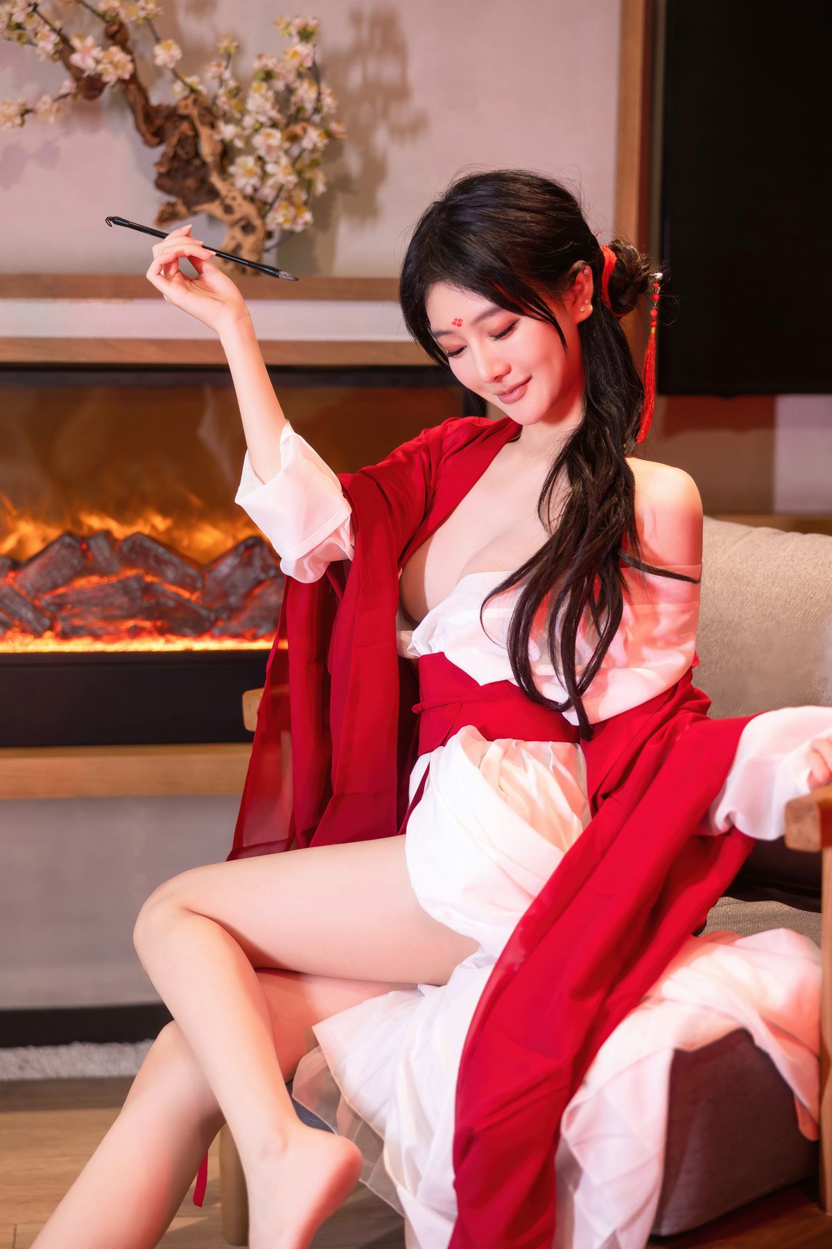 Xie Xiao En 谢小蒽 Vol 007 内购无水印 古风红袍笛子 B 0002 3451918142.jpg