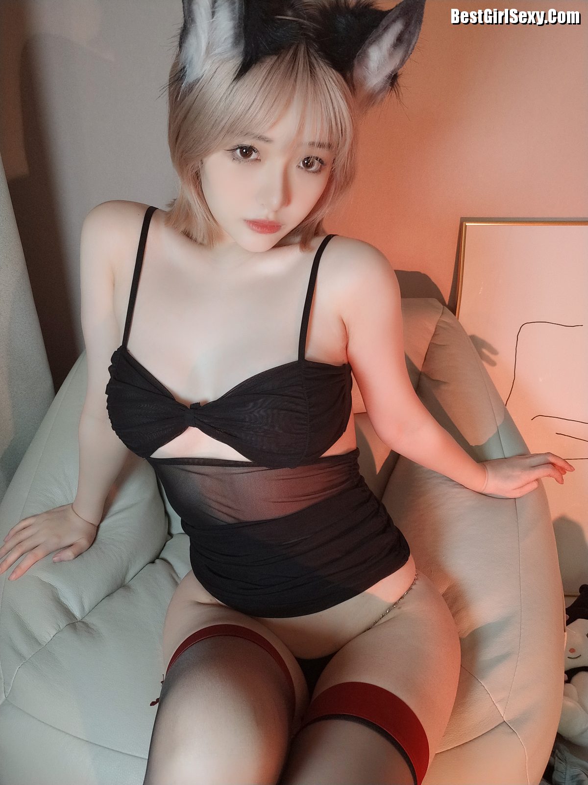 Coser@雯妹不讲道理 No 122 3月礼包 黑红丝 0039 9741093889.jpg