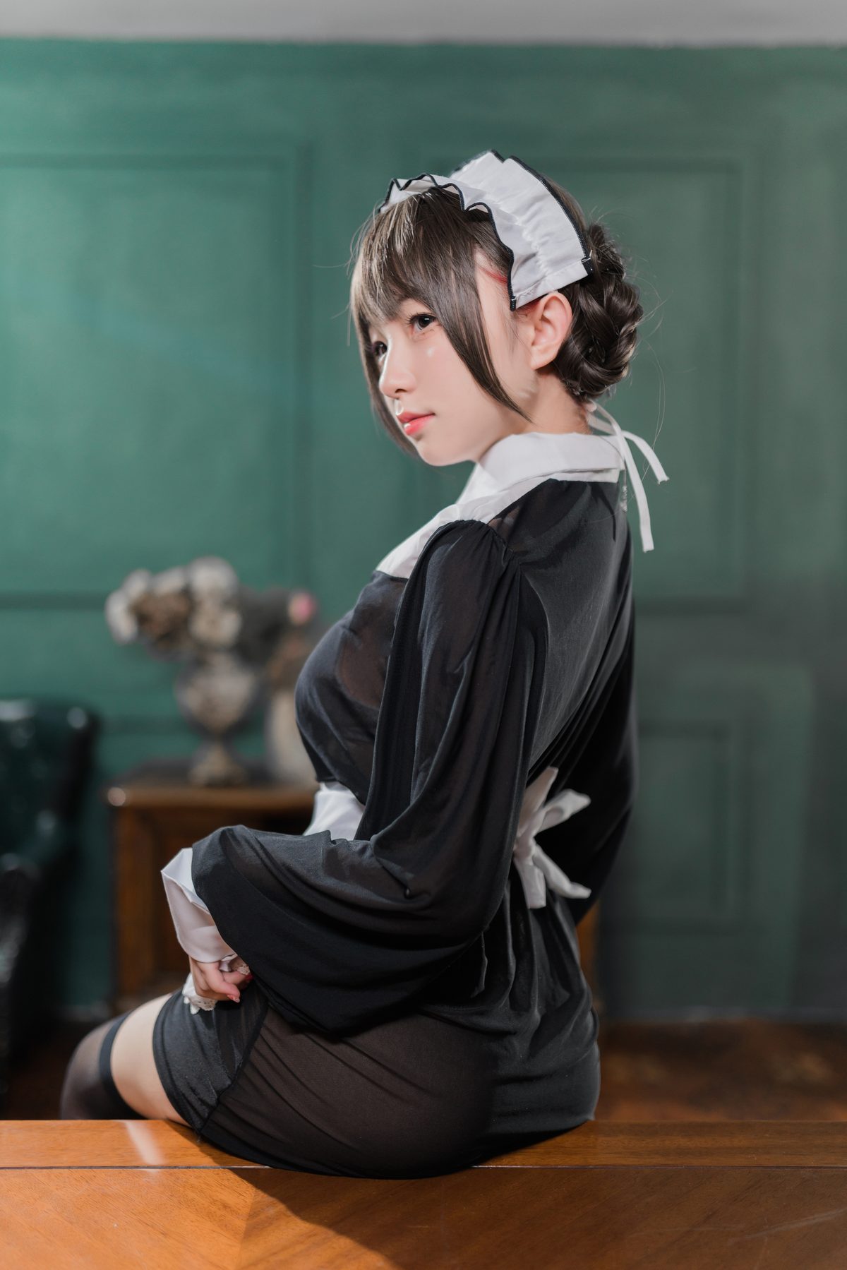 Coser@花铃 黑丝透明短裙女仆 0037 5974172922.jpg