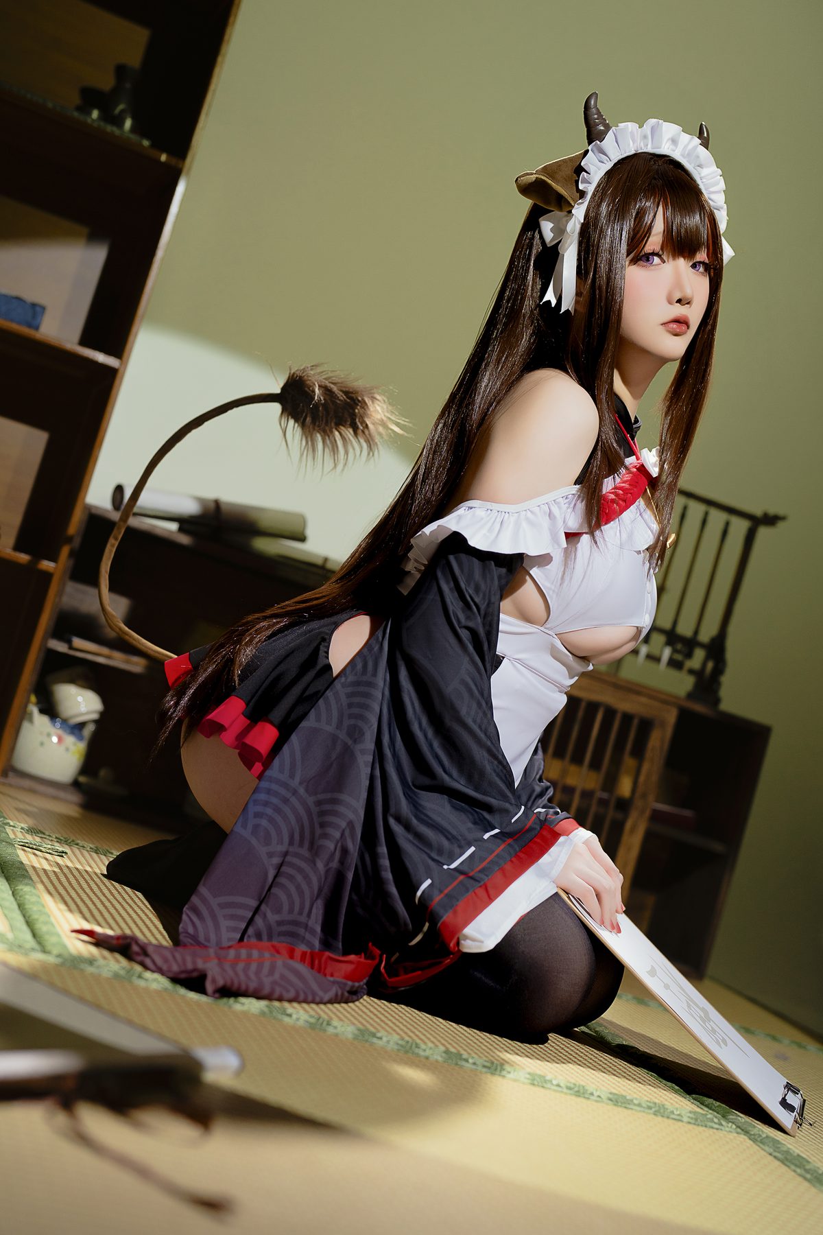 Coser@星之迟迟Hoshilily 2023年12月计划B 碧蓝航线 樫野 女仆 0017 5209227756.jpg