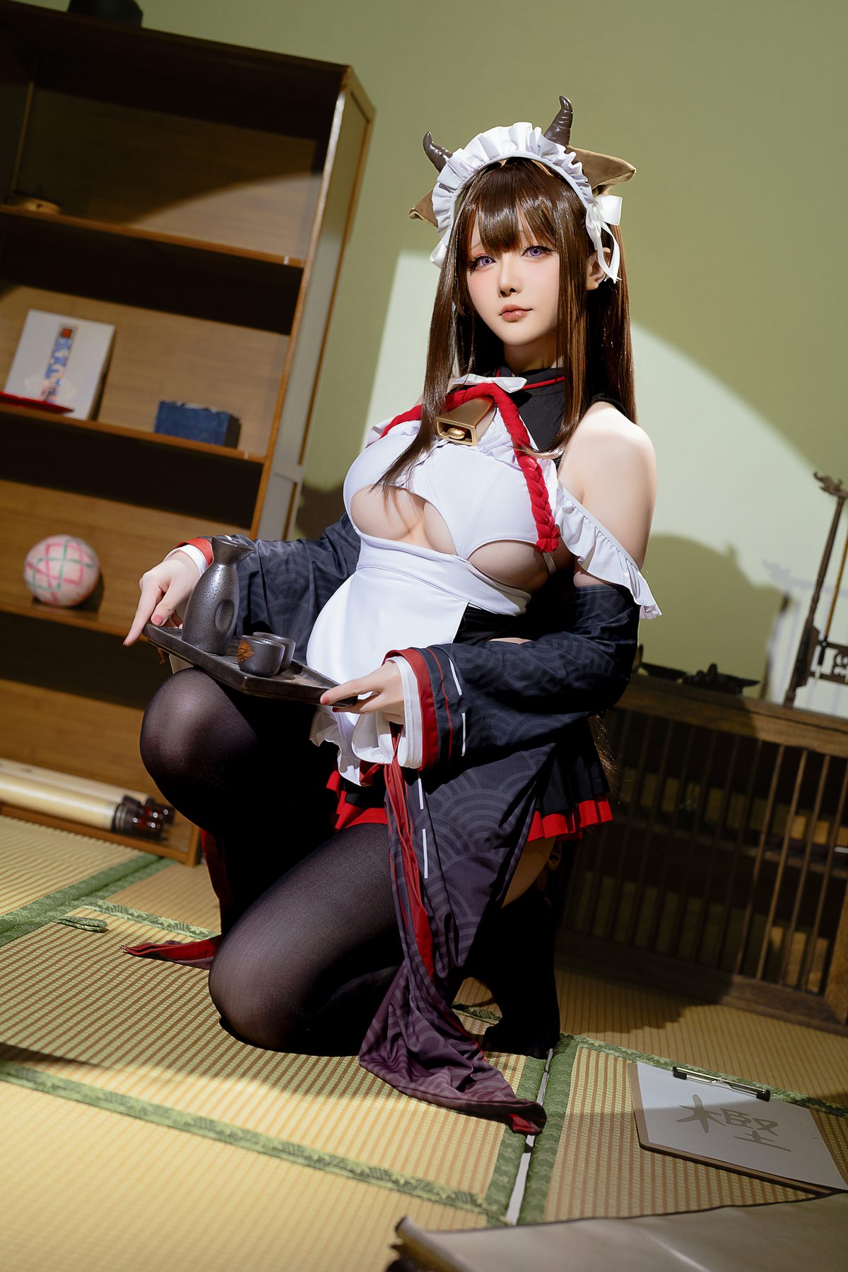 Coser@星之迟迟Hoshilily 2023年12月计划B 碧蓝航线 樫野 女仆 0030 9455518796.jpg