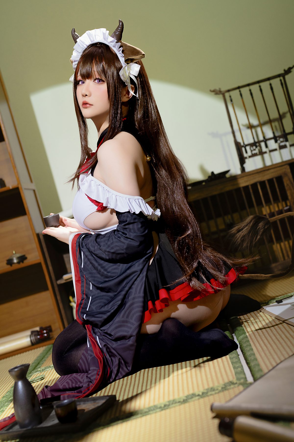 Coser@星之迟迟Hoshilily 2023年12月计划B 碧蓝航线 樫野 女仆 0032 7510041182.jpg