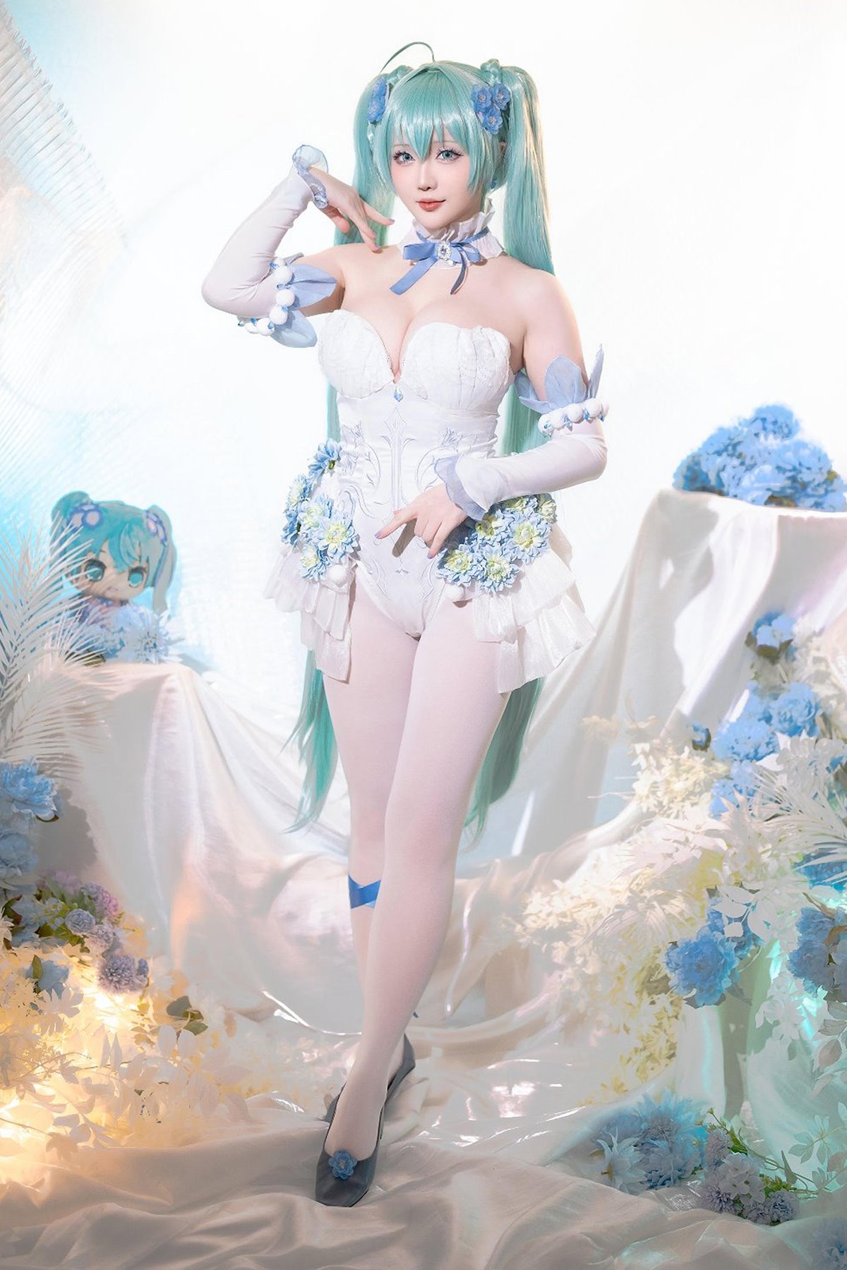 Coser@星之迟迟Hoshilily – 2024年02月计划A 初音未来 粉蝶花精灵