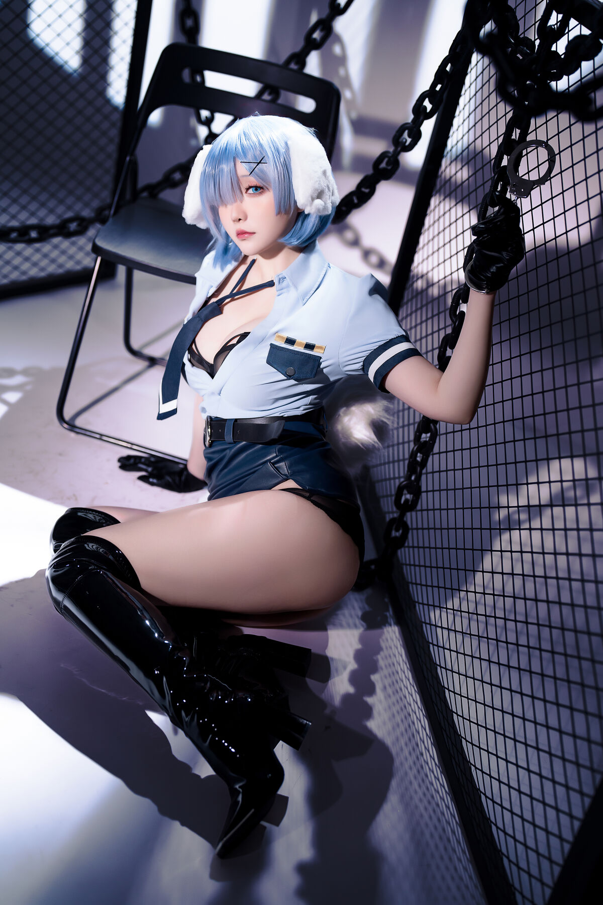 Coser@星之迟迟Hoshilily 2024年02月计划C RE0 蕾姆 狗耳警官 Part2 0020 9815259114.jpg