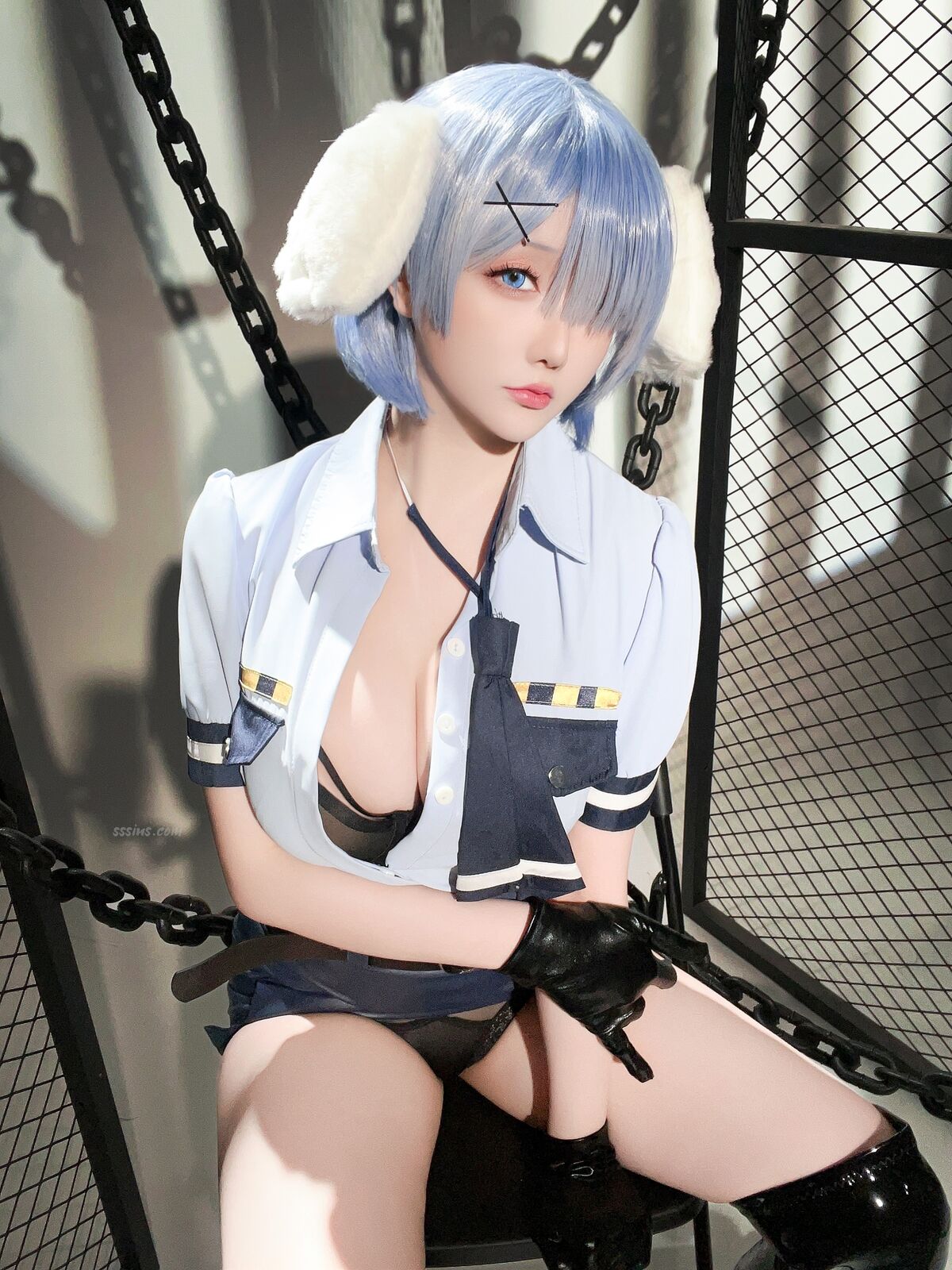 Coser@星之迟迟Hoshilily 2024年02月计划C RE0 蕾姆 狗耳警官 Part2 0047 9417757492.jpg