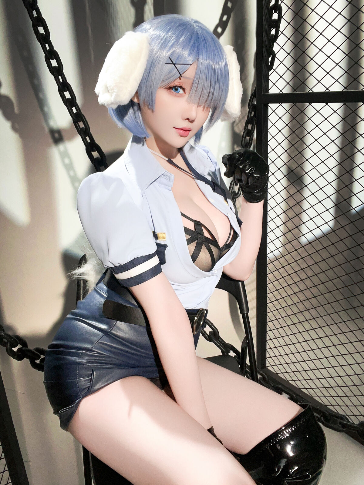 Coser@星之迟迟Hoshilily 2024年02月计划C RE0 蕾姆 狗耳警官 Part2 0048 3532325036.jpg