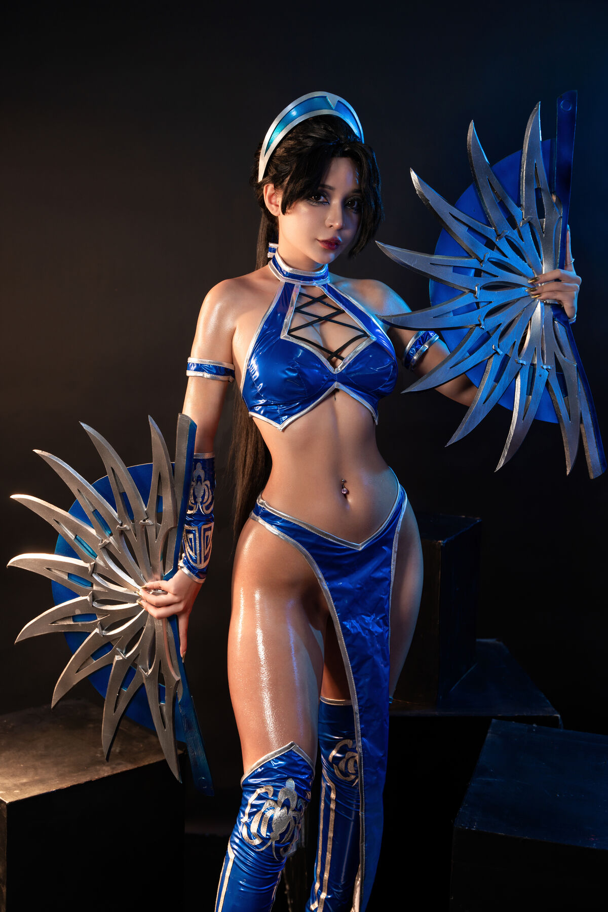 Coser@UmekoJ Cosplay Kitana Mortal Kombat Part1 0001 4987096182.jpg