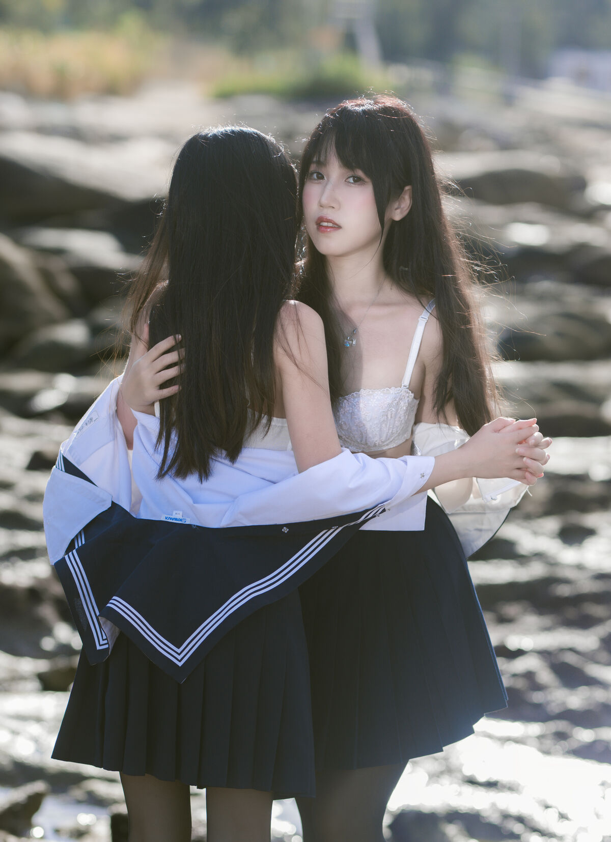 Coser@不呆猫 And 三無人型 水手服百合黑丝 0025 5486612604.jpg