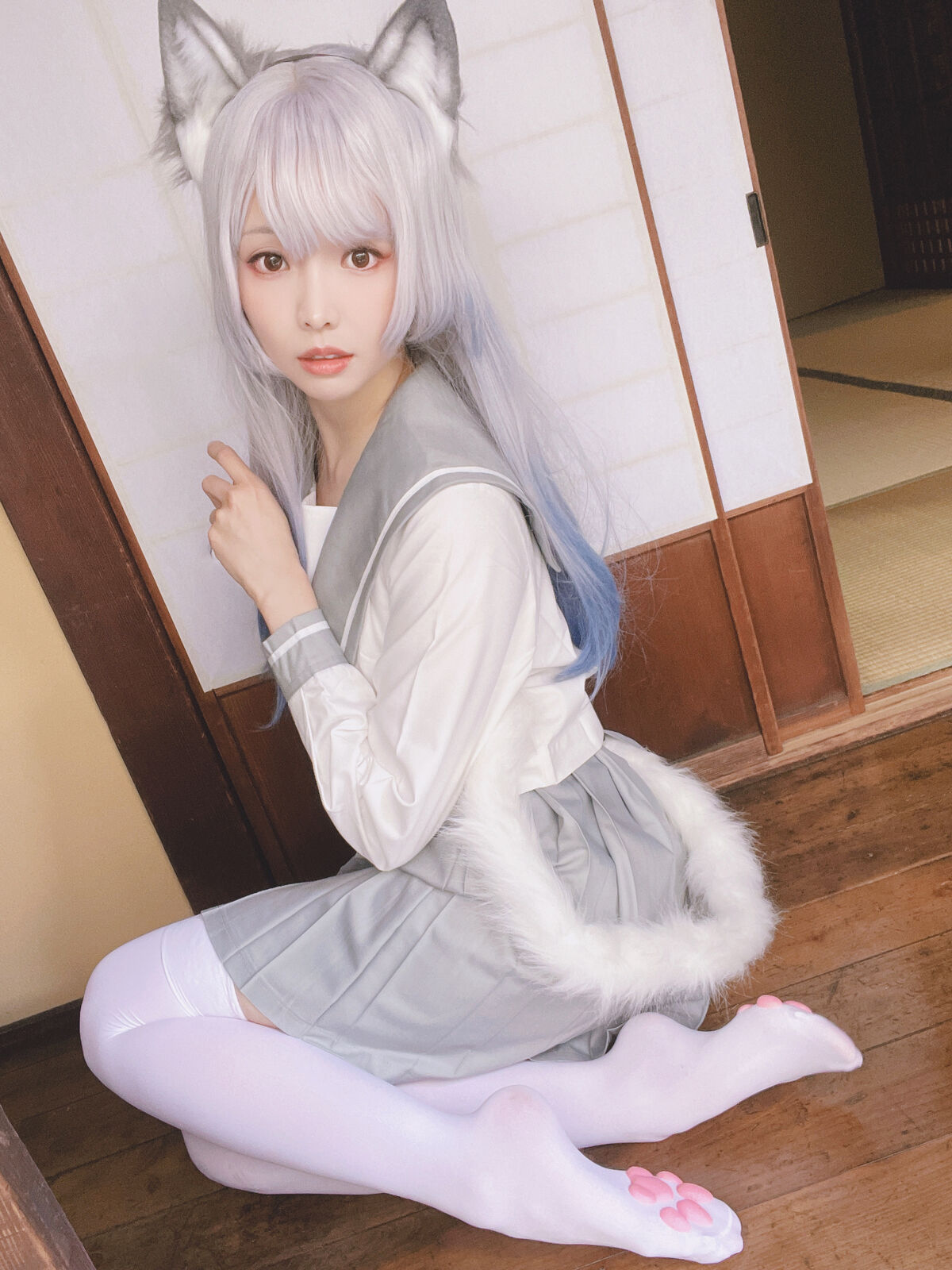 Coser@Elyee 2024年4月 B Veranda White Cat 0002 5129586424.jpg