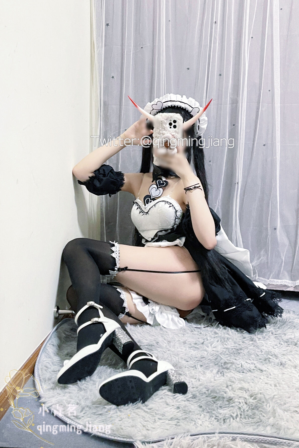 Coser@小青茗 黑丝女仆 0036 8519685181.jpg