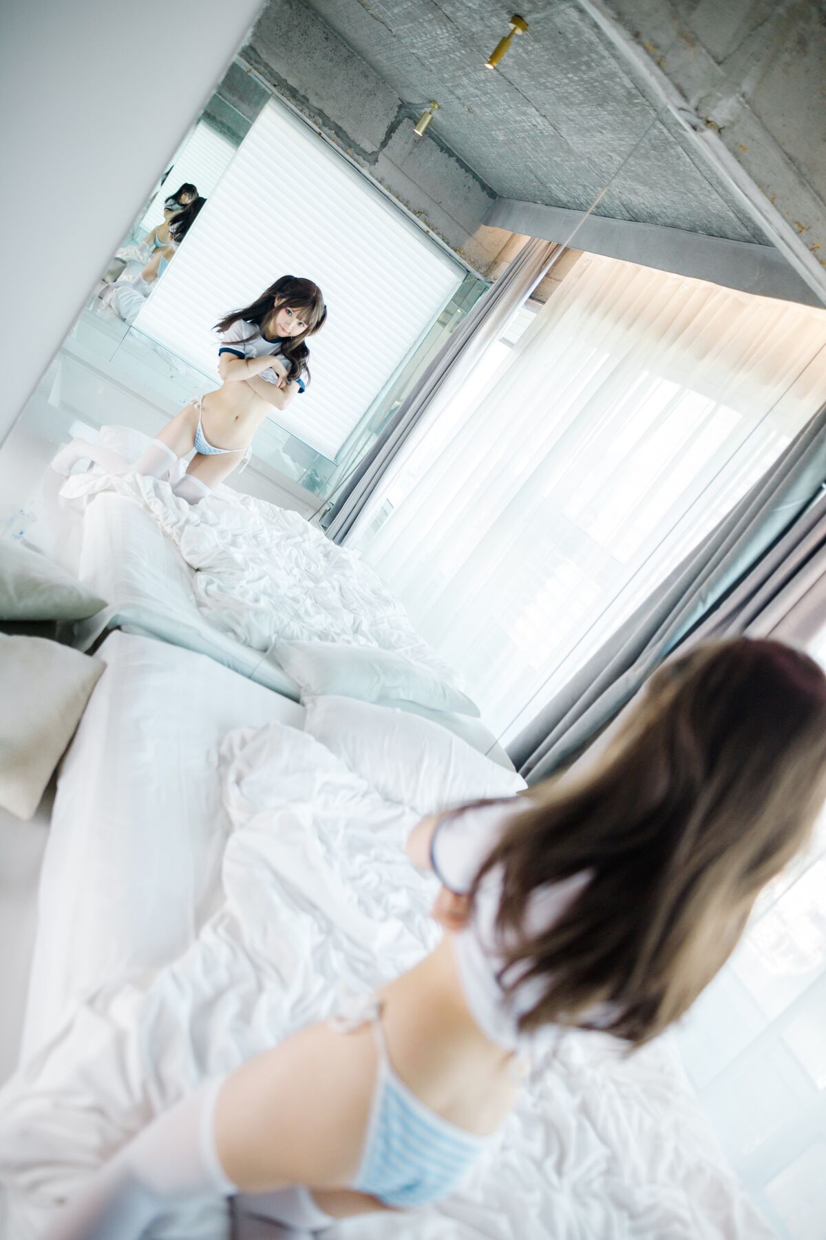 Coser@神沢永莉 半双马尾体操服大腿袜 0035 4583519712.jpg