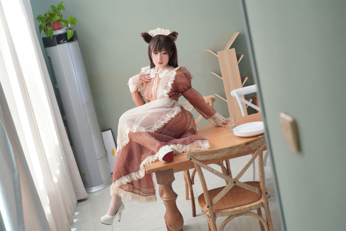 Coser@虎森森 棕色透明女仆 0003 3304591094.jpg