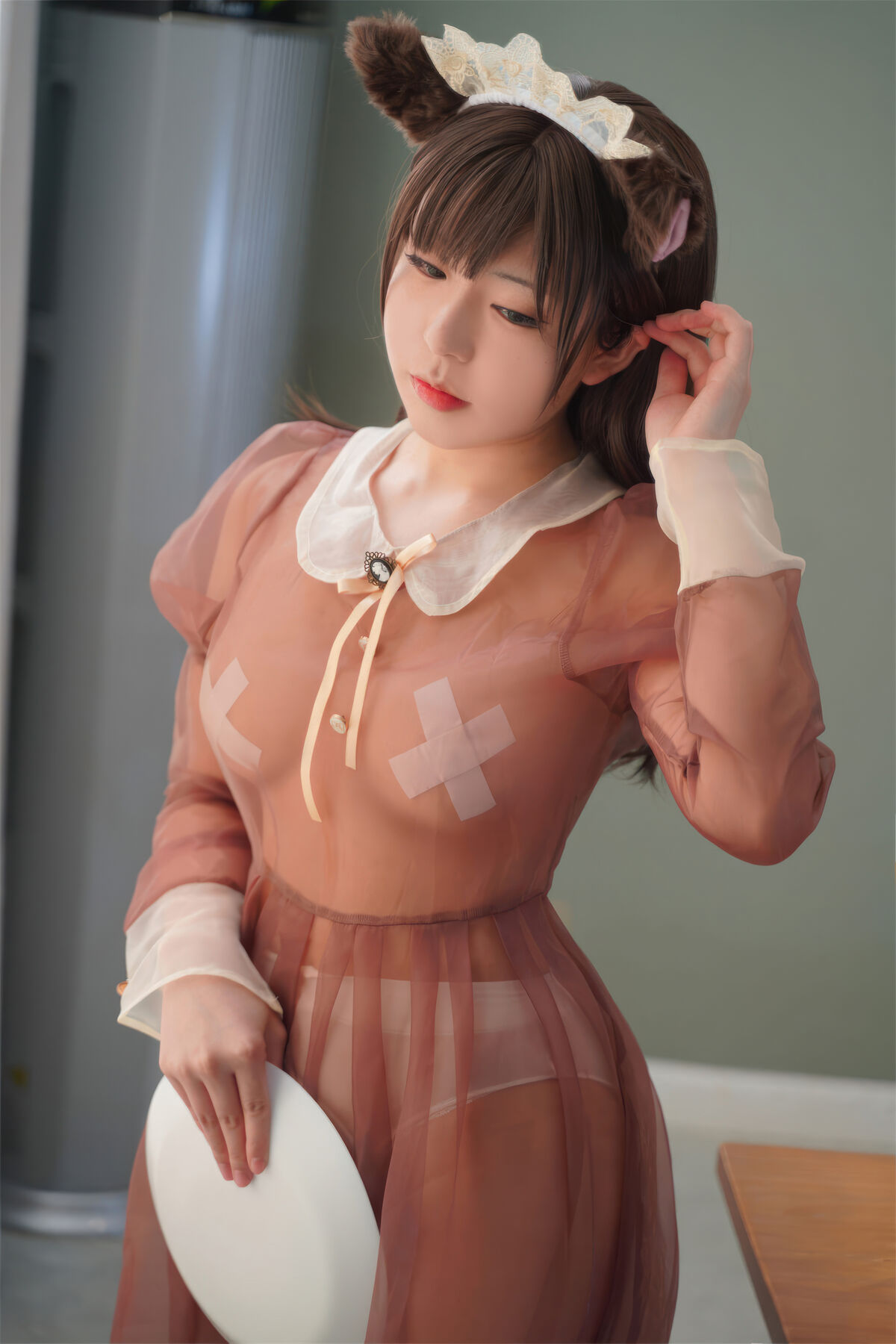 Coser@虎森森 棕色透明女仆 0021 6424395404.jpg