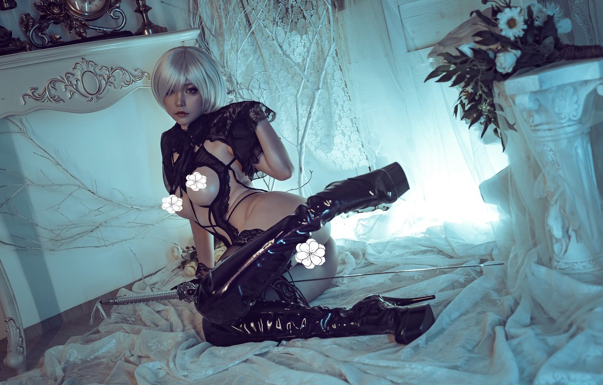 Coser@爆机少女喵小吉 Nekokoyoshi 2B NieR Black Bride 0014 0523122427.jpg